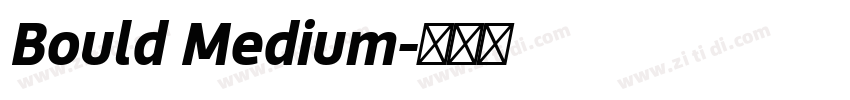 Bould Medium字体转换